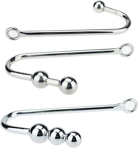 Sex Toys 3 Size Sexy Slave Bondage Anal Hook Stainless Steel Anal Hook With Ball