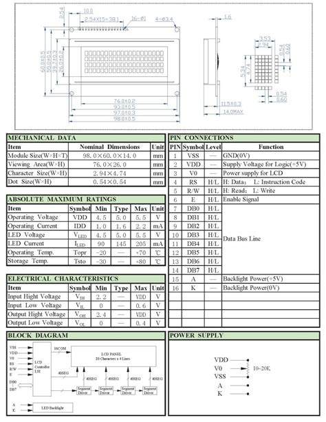 How To Read Lcd Datasheet To Figure Out Required Resistor Displays