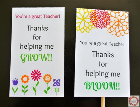 You make a difference printable. Teacher Appreciation Card Printables | A Glimpse Inside
