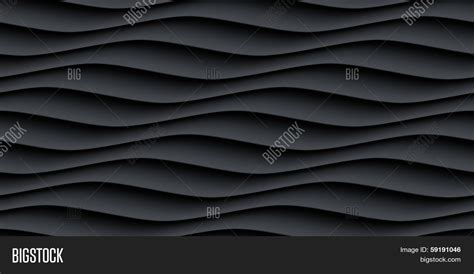 Dark Black Seamless Texture Wavy Vector And Photo Bigstock