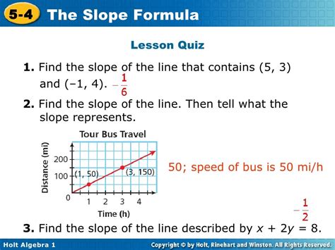 Chapter 5 The Slope Formula