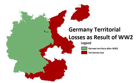 Germany Territorial Losses After World War Map Showing Territories