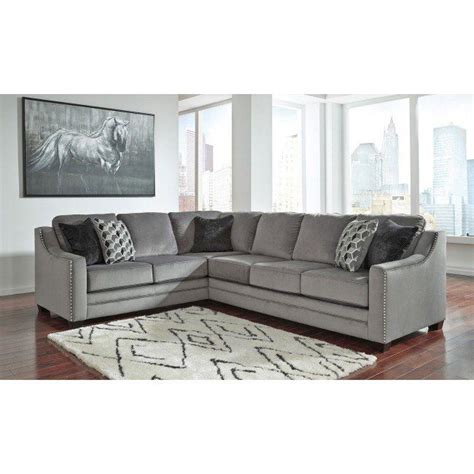Bicknell Charcoal Right Sofa Sectional Sectional Living Room
