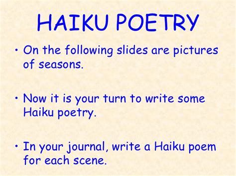 How To Write A Haiku Poems