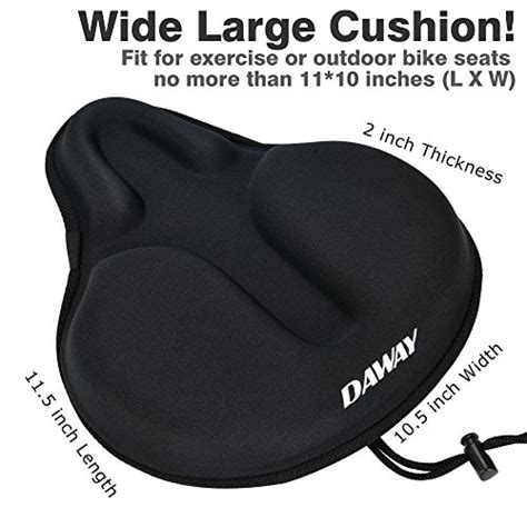 Comfortable Exercise Bike Seat Cover Daway C6 Large Wide Foam And Gel Padded 190835591023 Ebay
