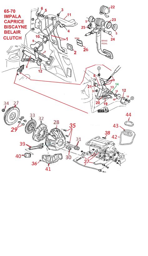 65 70 Impala Clutch Linkage Parts Chicago Muscle Car Parts Inc