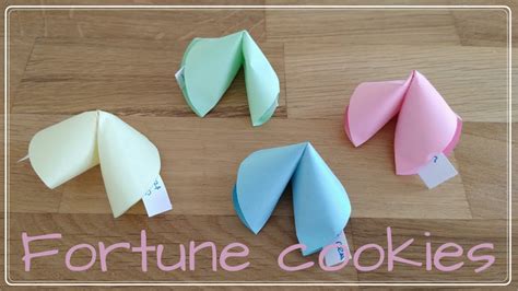 How To Make Your Own Fortune Cookies Easy Paper Diy Youtube
