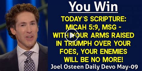 Joel Osteen May 09 2023 Daily Devotional You Win