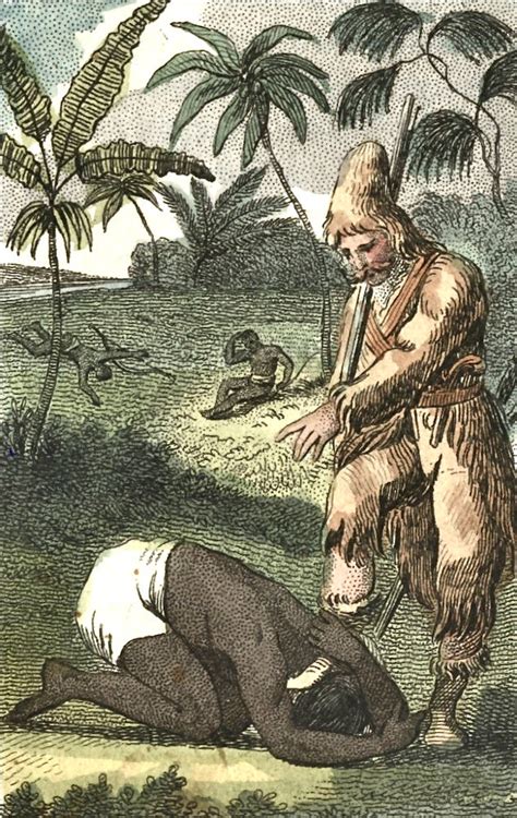 Fridays First Interview With Robinson Crusoe Plate 7 — Illustrated Edition Of Robinson