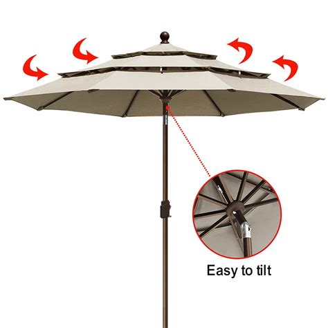 Buy Eliteshade Usa Sunumbrella 9ft 3 Tiers Market Umbrella Patio