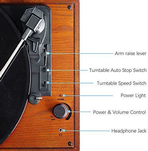 Musitrend Turntable Portable Suitcase Record Player With Built In
