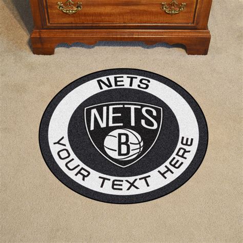 Nba Brooklyn Nets Personalized Roundel Mat Rug Fanmats Sports