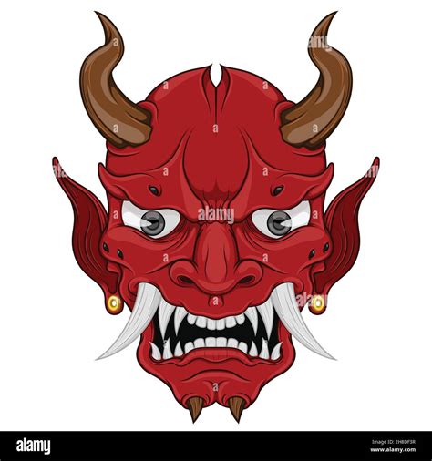 Hannya Mask Vector Design Japanese Demon Oni Stock Vector Image And Art Alamy