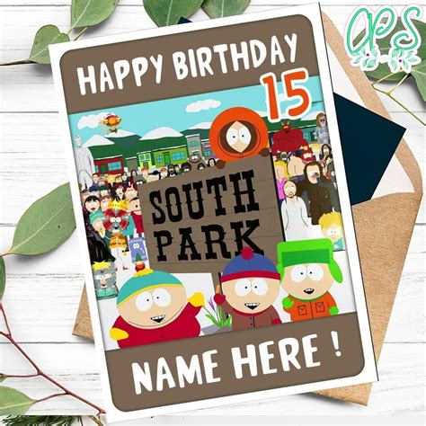 South Park Personalized Birthday Card Custompartyshirts Studio