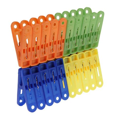 X Plastic Daily Clothespins Laundry Clothes Pins Spring Clamp Style Hangers Ebay
