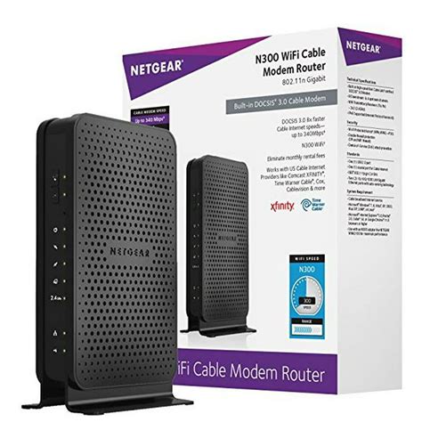 Netgear N300 8x4 Wifi Cable Modem Router Combo C3000 Docsis 30