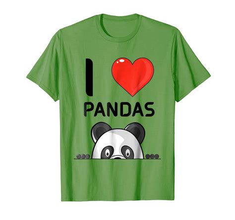 i love pandas t shirt cute giant panda bear lovers shirt seknovelty