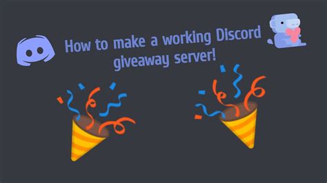 How To Make A Working Discord Giveaway Server Youtube