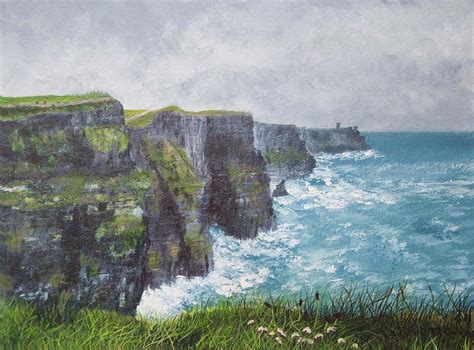 Irish Cliffs Of Moher Painting By Teresa Cairns Pixels