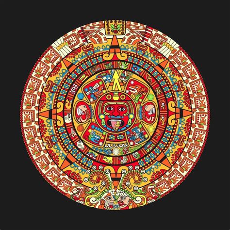 Aztec Calendar Coloring Page