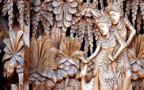 Drinnen Fast Tausend Indonesian Wood Carvings Konzept Ziffer Bestäuben