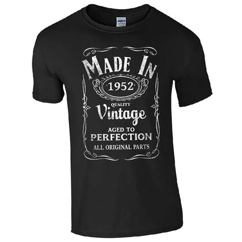 made in 1952 t shirt born 65th year birthday age present vintage funny mens t in t shirts