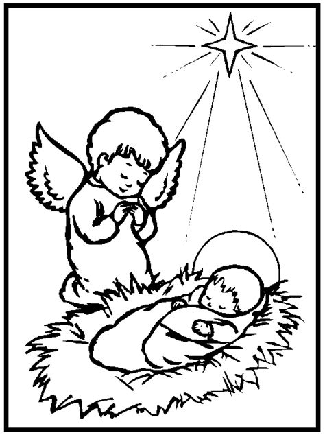 This page also has a border that can be colored. Baby Jesus Coloring Pages For Kids | Free Christian Wallpapers