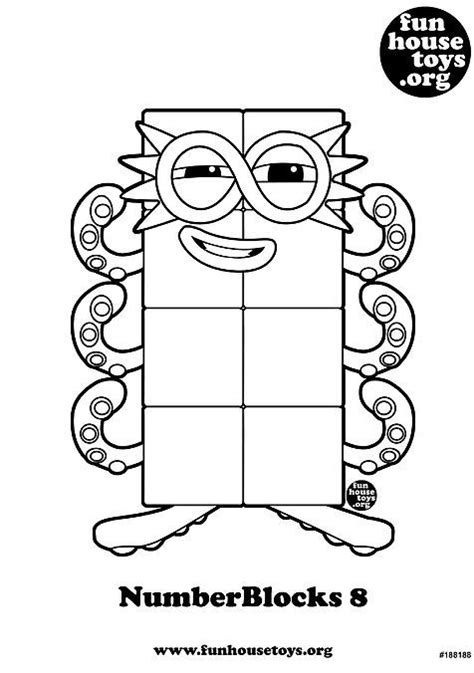 Numberblocks 8 Printable Coloring Page Coloring Pages Inspirational