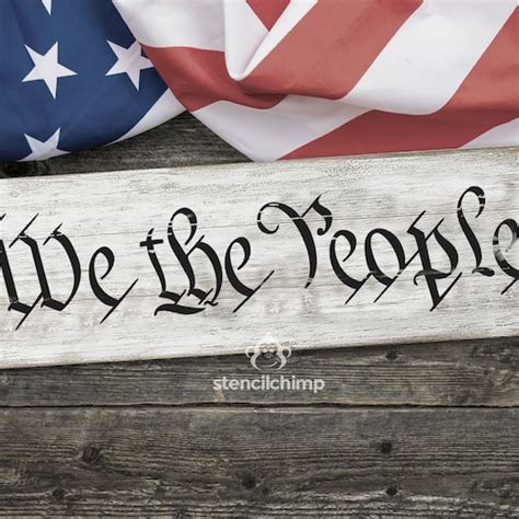 We The People Stencil Reusable We The People Stencils We Etsy