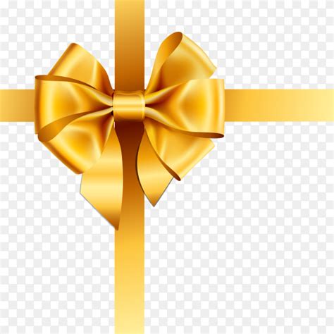 Golden Gift Box Ribbon Bow Vector PNG Similar PNG