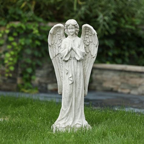 Trinx Braxton Resin Praying Angel Garden Statue And Reviews Wayfair