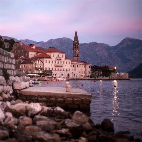 Old Town Landscape Perast Kotor Bay Montenegro Stock Photo Image