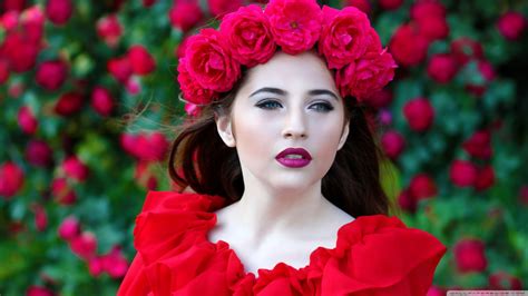 Wallpapers Beauty Woman Roses Wallpaper Cave