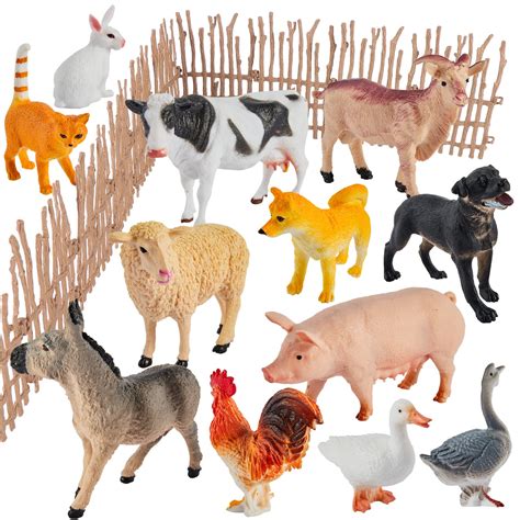Buy Buyger Kids Farm Animals Toys Playset Large And Mini Size Toy