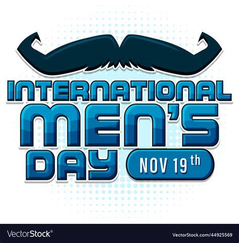 International Mens Day Poster Design Royalty Free Vector