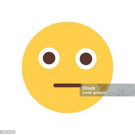 Yellow Cartoon Face Shocked Emoji People Emotion Icon Stock