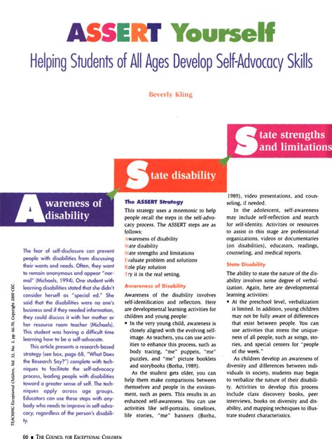 Assert Yourself Helping Students Of All Ages Develop Self Advocacy