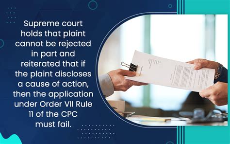 supreme court holds that plaint cannot be rejected in part and reiterated that if the plaint
