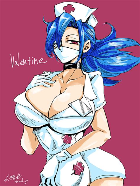 Syoshida Nouskjp Valentine Skullgirls Skullgirls Breasts Hat Huge Breasts Nurse