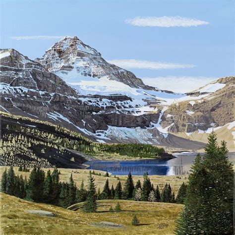 Glen Boles The Alpine Artist Mt Assiniboine And Magog Lake 1
