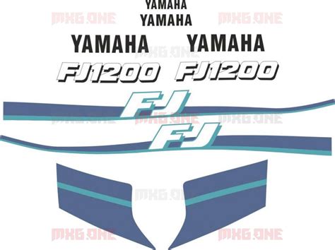 Yamaha Fj 1200 Blue 1995 Stickers Set Mxgone Best Moto Decals