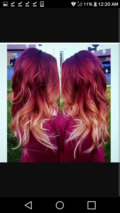 Red Blonde Ombre Hair Ombre Hair Color Hair Colors Colours Blonde