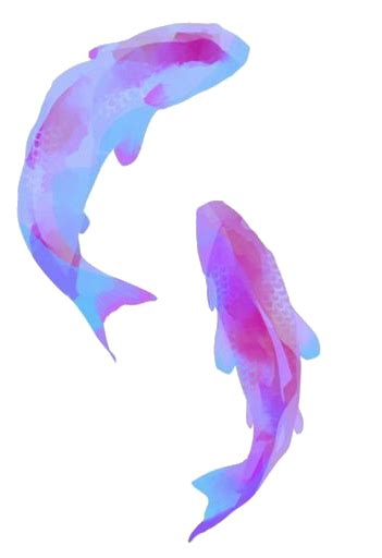 Aesthetic Vaporwave Purple Blue Pink Fish Cute