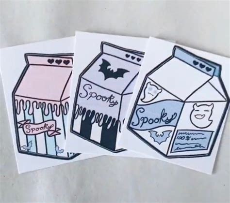 Spooky Milk Sticker Pack Etsy