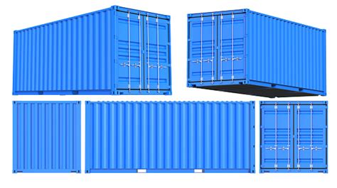 Blue Shipping Cargo Container Twenty Feet For Logistics And