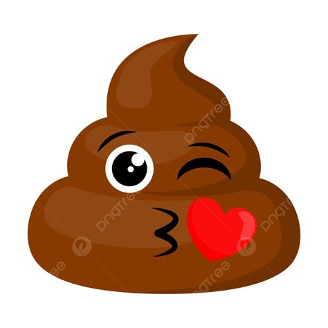 Emoji Fofo De Cocô Com Cara De Beijo De Amor Vetor Png Cocô Emoticon