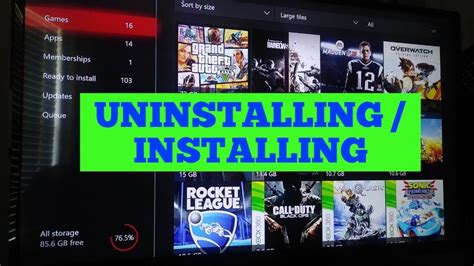 How To Uninstall Install Games And Apps On Your Xbox One Youtube