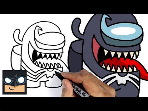 How To Draw Venom Crewmate | Among Us - Videos For Kids