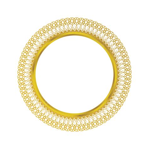 Gambar Lingkaran Pola Emas Mewah Undangan Mandala Bingkai Pernikahan
