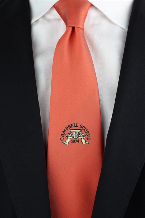 Custom Embroidered Ties For Campbell Scurve News